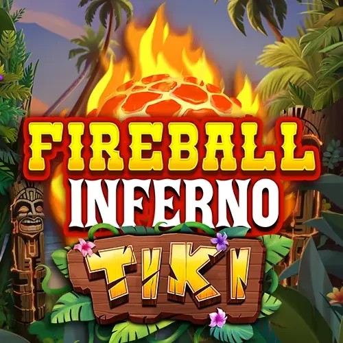 Fireball Inferno Tiki online game logo by NetEnt on one-es.com.es
